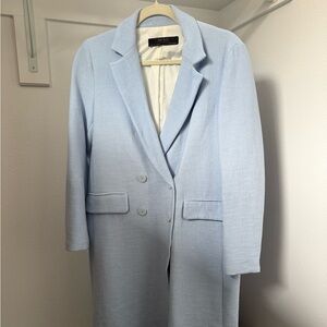 Zara Light Blue Women's Long Coat